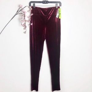 NWT Sam Edelman Smooth Red Velvet Leggings